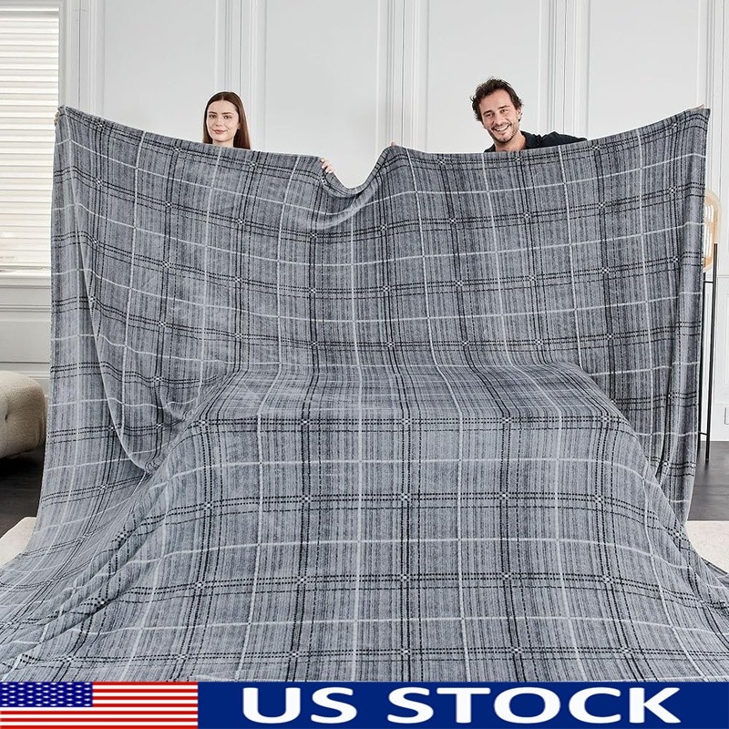 Extra Large Cozy Soft Polyester Fleece Blanket Beds Sofas Camping Cuddles New