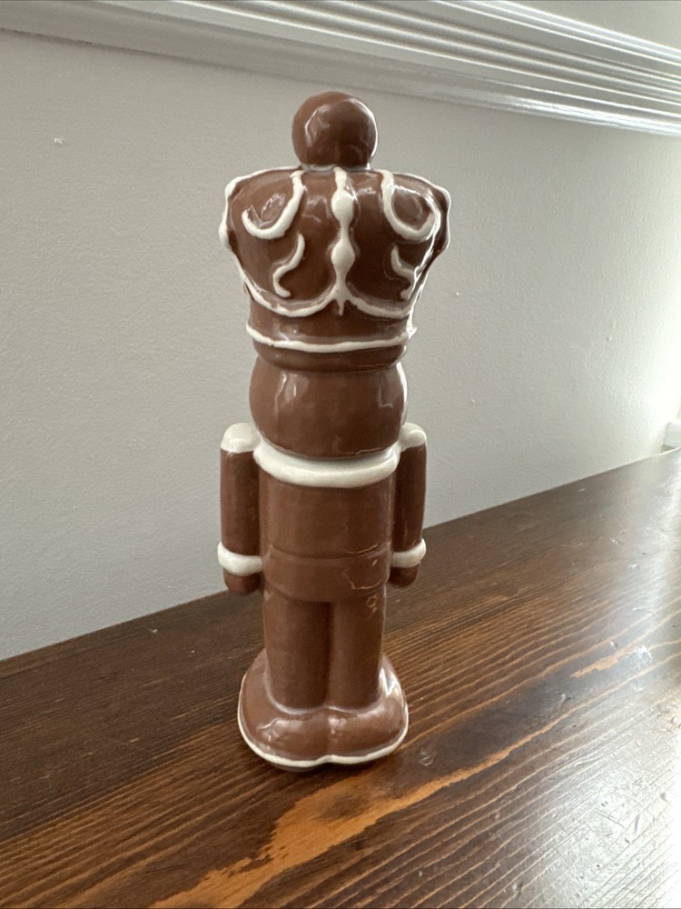 Pottery Barn Ceramic Gingerbread Nutcracker - NEW