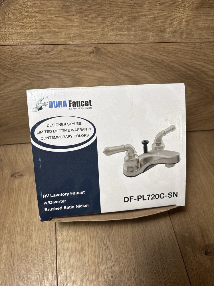 Dura Faucet DF-PL720C-SN RV Lavatory Faucet Brushed Nickel w/ Diverter