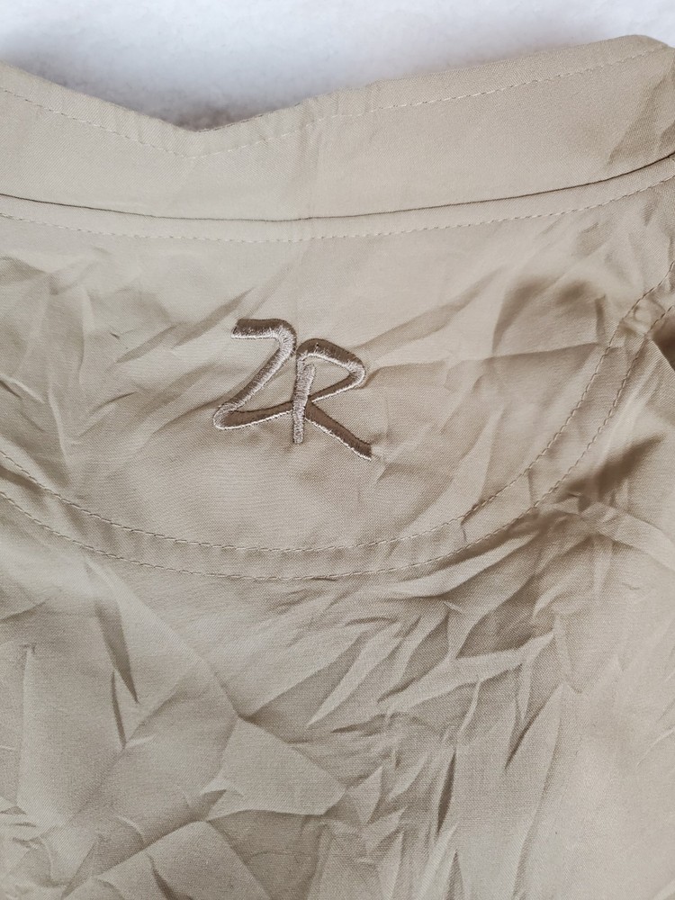 Zero Restriction Superlight Made in USA Mens Large Tan Golf Windbreaker Pullover