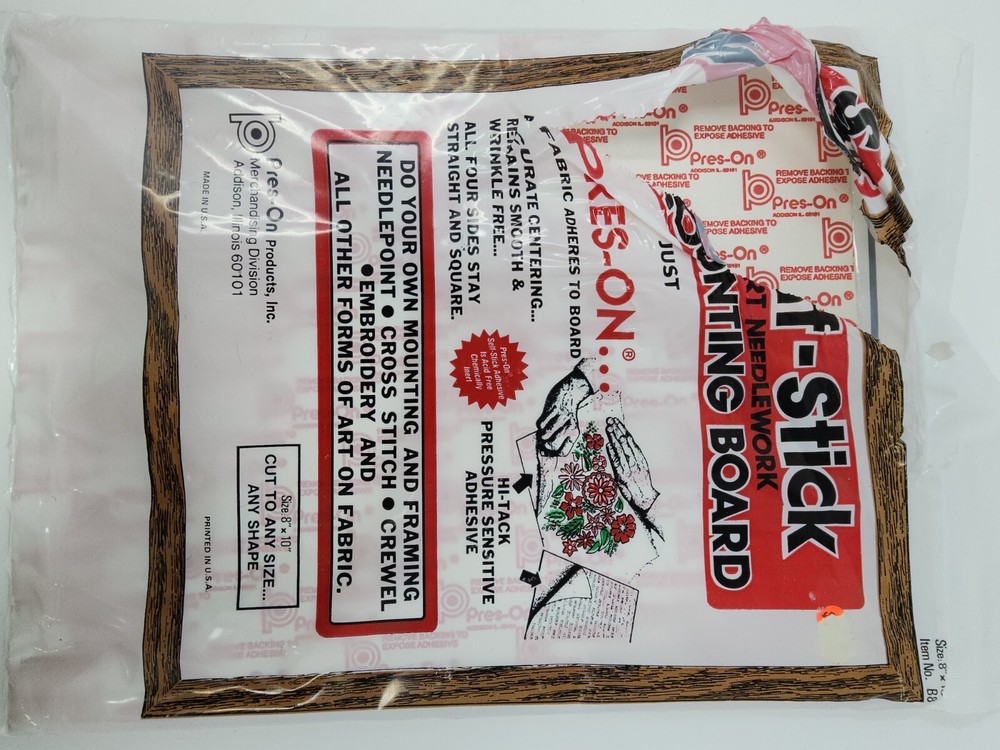 Self-Stick Art Needlework Mounting Board 8x10 Used