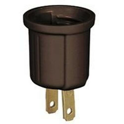 Cooper Wiring 738B Brown Electrical Socket / Outlet to Light Bulb Adapter