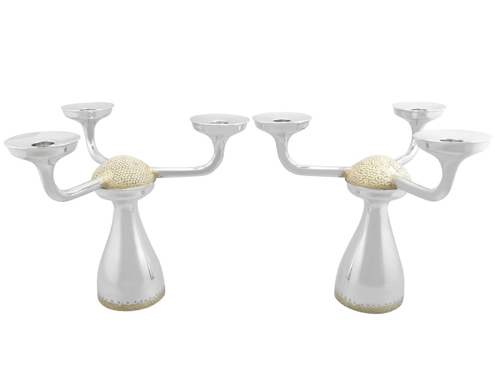 Vintage Sterling Silver Three Light Candelabra (1992)
