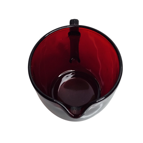 Anchor Hocking Ruby Red Cream And Sugar