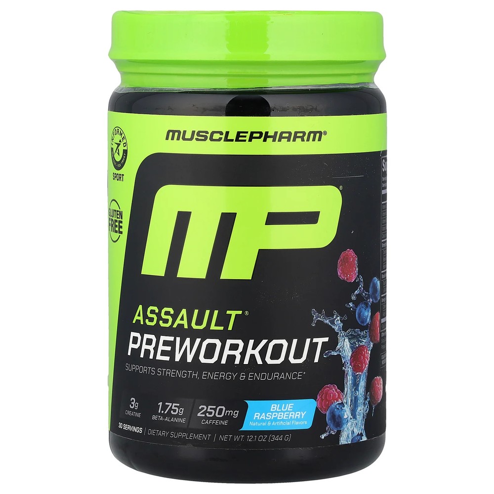 Assault® Preworkout, Blue Raspberry , 12.1 oz (344 g)