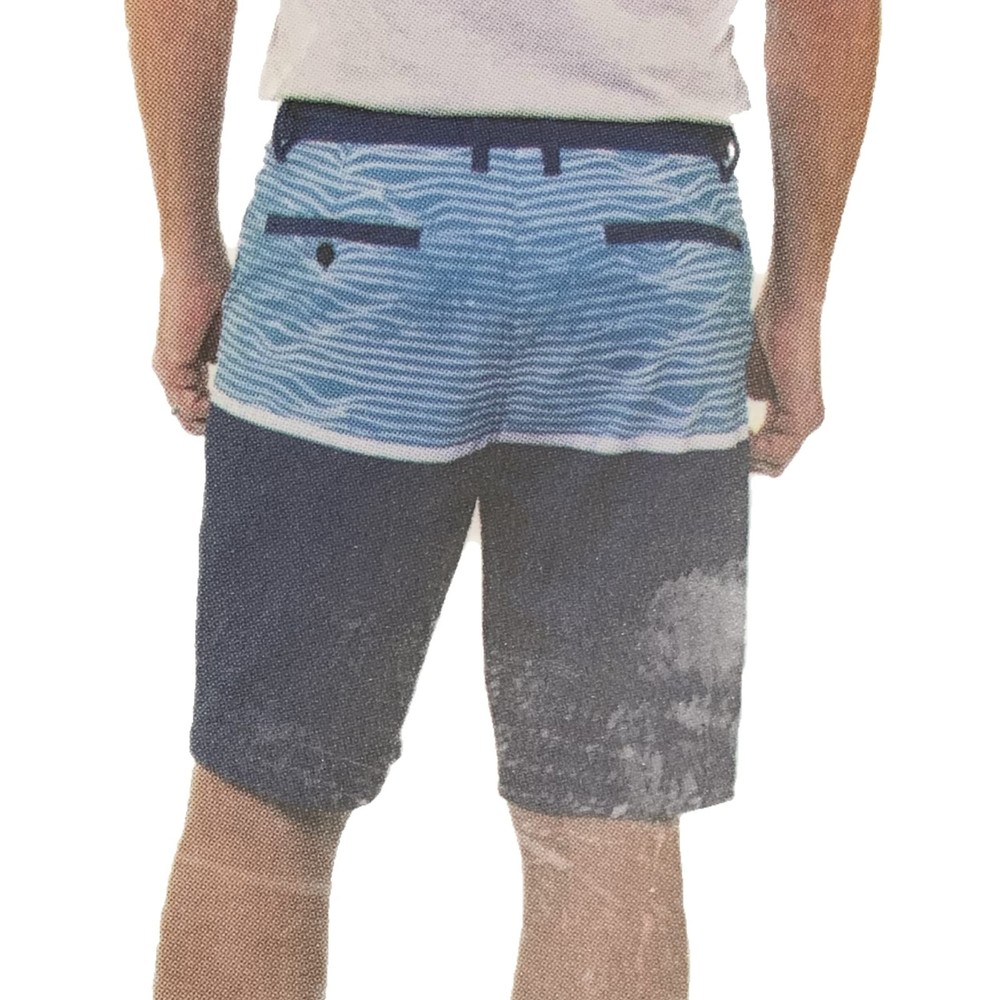 Micros Men's 4-Way Stretch Short (34, Navy)