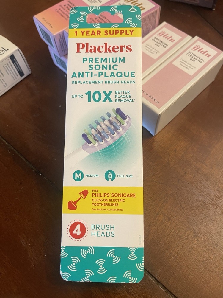 Plackers Premium Sonic Anti-Plaque Replacement Brush Heads Medium