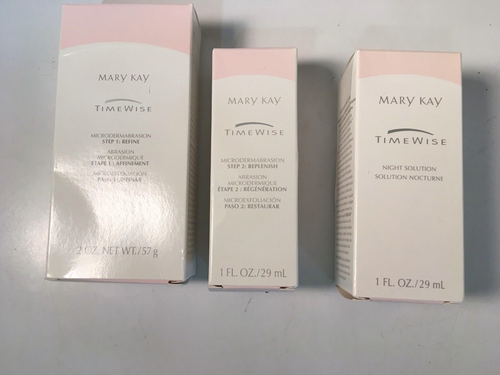 Mary Kay TimeWise Microdermabrasion Set REFINE and REPLENISH Plus Night Solution