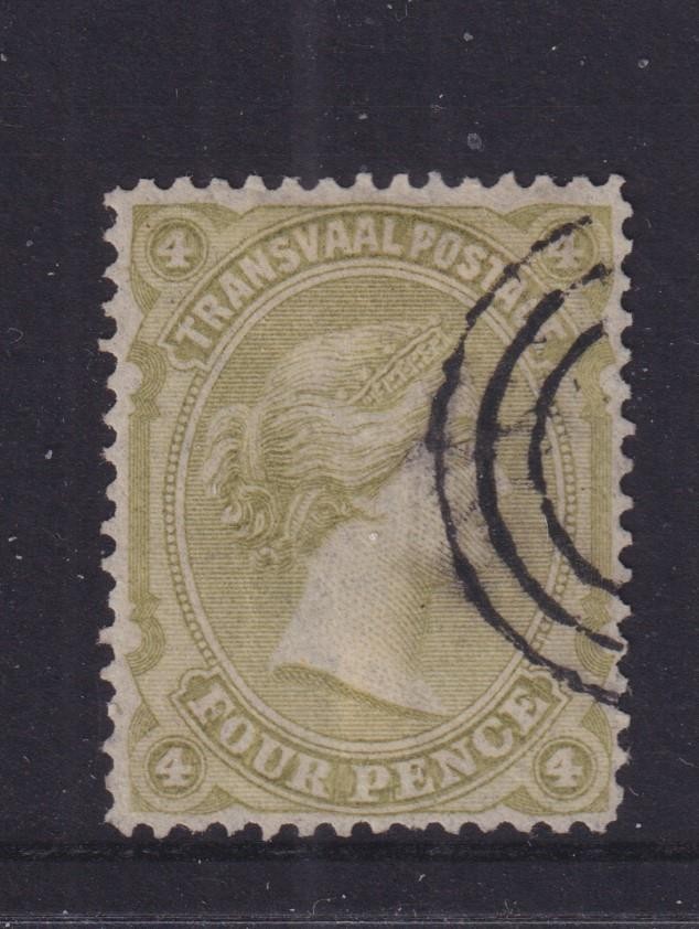TRANSVAAL, 1878 4d. Sage Green, used.