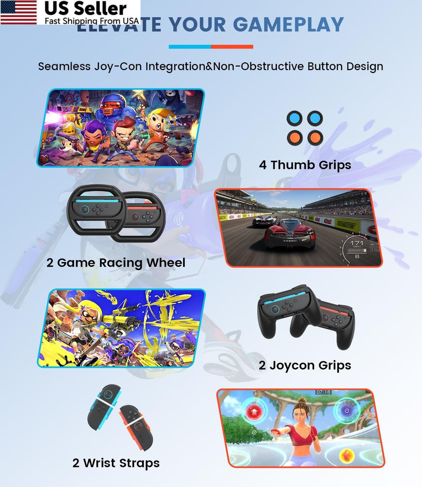 Switch 2 Accessories Bundle for Nintendo 2 2 Kit, Multi-Color