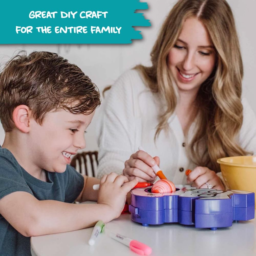 Eggmazing Easter Egg Decorator Kit - Includes Bunny Egg Decorating Spinner Ar...