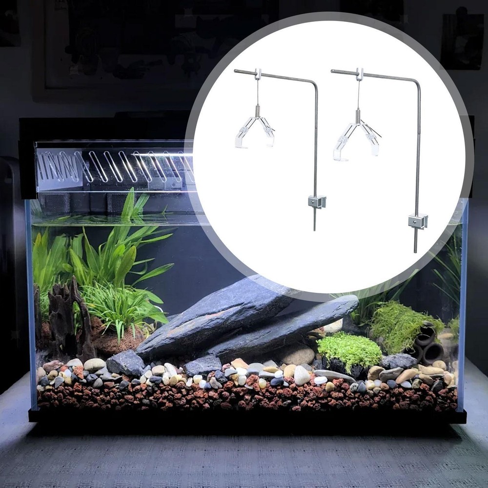 2x Aquarium Light Bracket Mount Fish Tank LED Light Rack for Fish