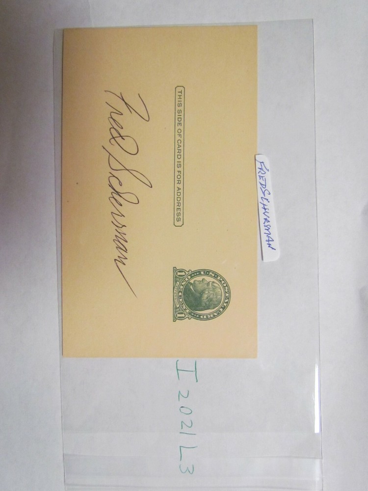 Fred Scherman Signed Postcard