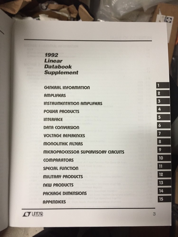 Data Book = Linear Technology 6 Volume Data /Applications Library - 1990's = Lot