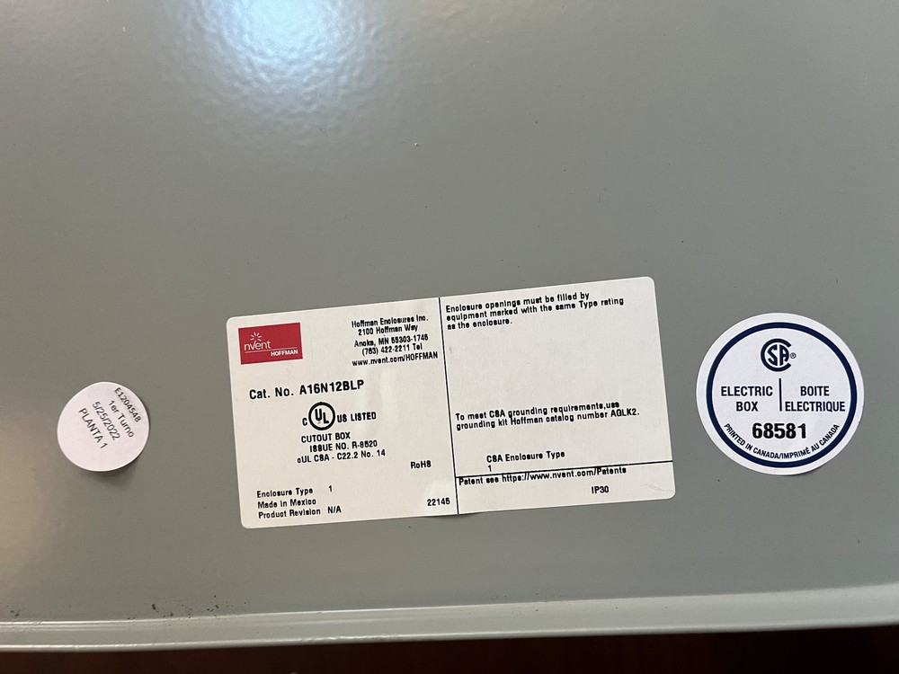 Hoffman A16N12BLP Enclosure