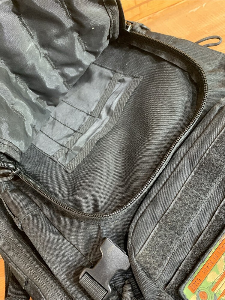 Mens Military Tactical Series Heavy-duty Backpack Black MULTIPLE COMPARTMENT