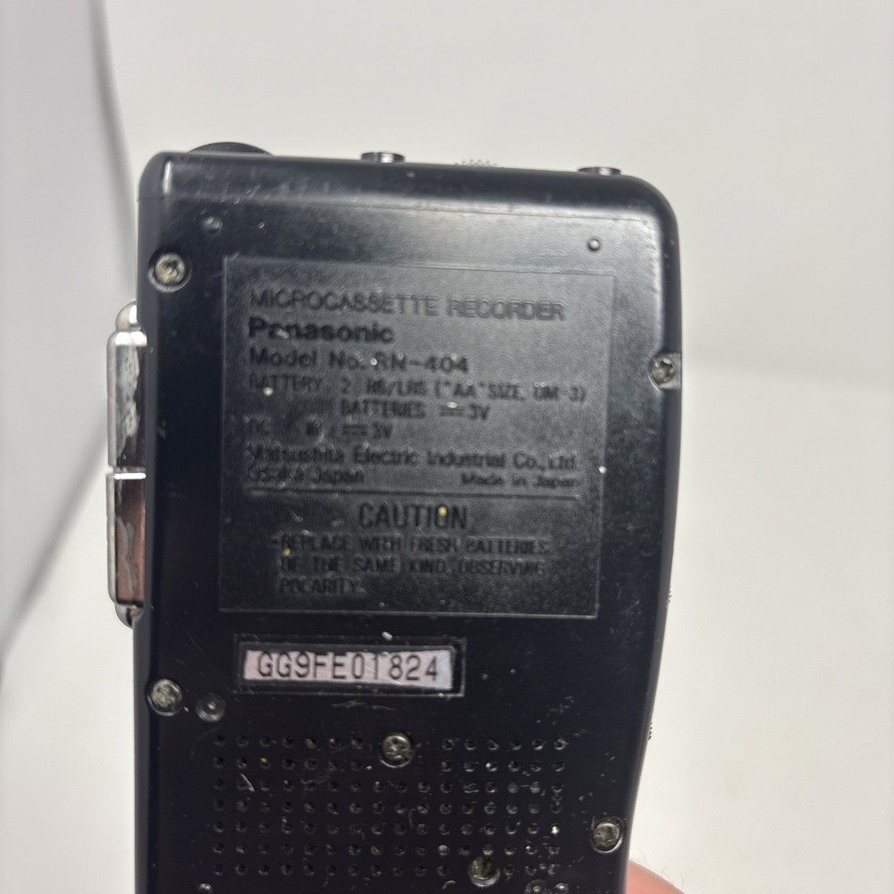 Panasonic RN-404 Black VAS Handheld Microcassette Voice Recorder Tested Works