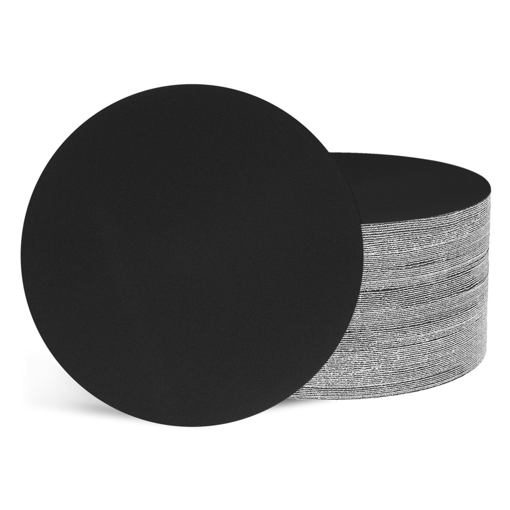 50 Pcs Sanding Disc 7" 320 Grit Hook and Loop  Orbital Sandpapers, Black