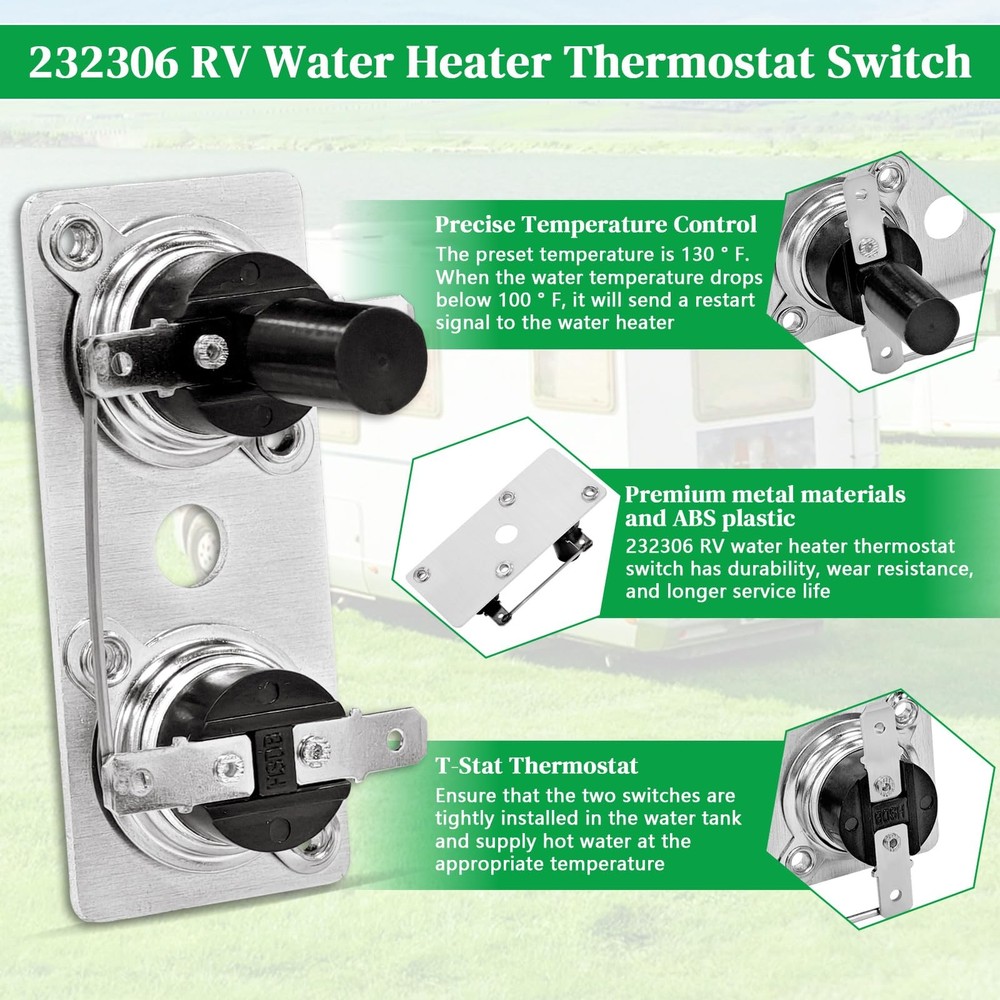 232306 RV Water Heater Thermostat Switch Compatible with Suburban 120V 1 Pack