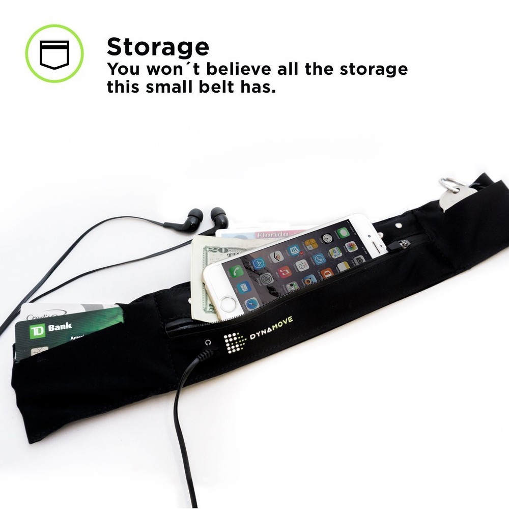 Dynamove Running belt for Iphone or Android with Motion Powered LEDs (S,M, or L)