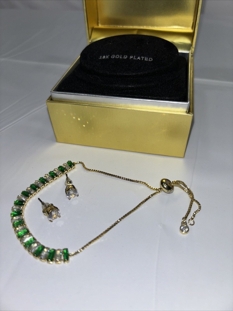 Gold Plated Bracelets And Earring