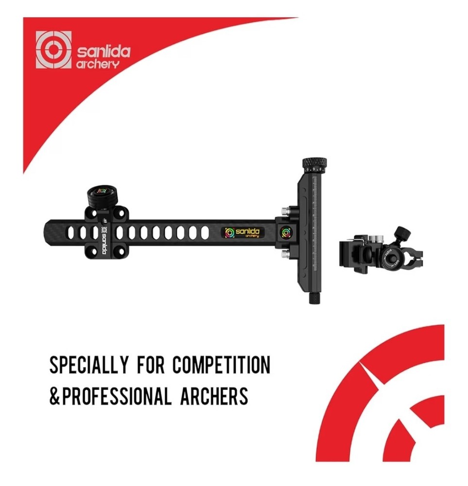 Sanlida Archery Hero10 Advanced Target Compound Sight 9" Carbon 10x