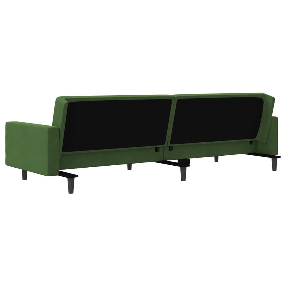 Sofa Bed Dark Green Velvet (100% polyester) Standard