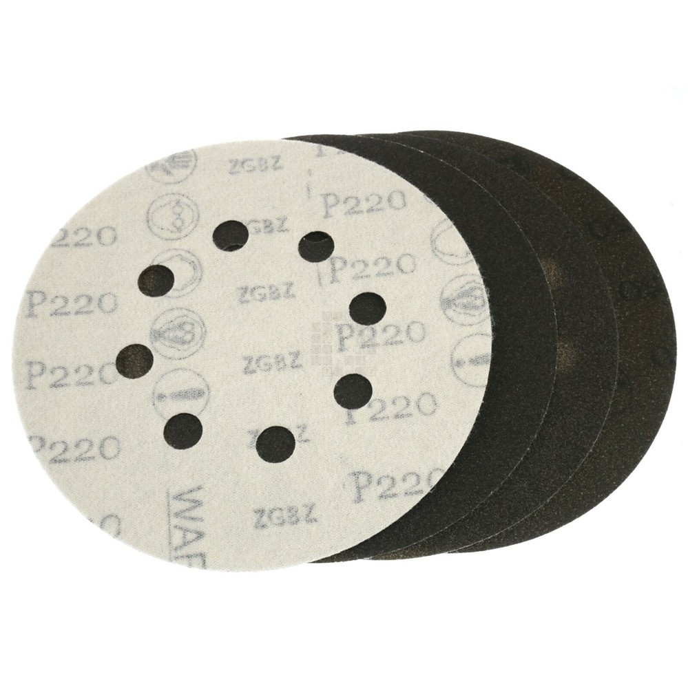 Gator 7720 5" Random Orbit Hook & Loop Sanding Discs, Very Fine 220 Grit, 4 Pack