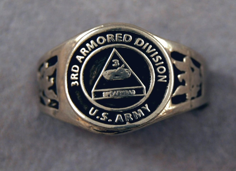 3rd Armored Division ring 3d Armor Unit Insignia SPEARHEAD