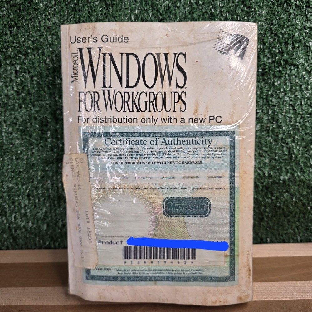 Microsoft MS-DOS 6.22 and Windows for Workgroups (V.3.11) Full Version
