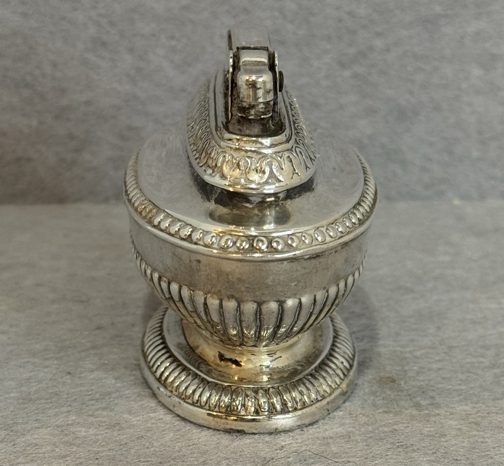 Vintage Ronson Queen Anne Silver Plated Table Lighter Untested