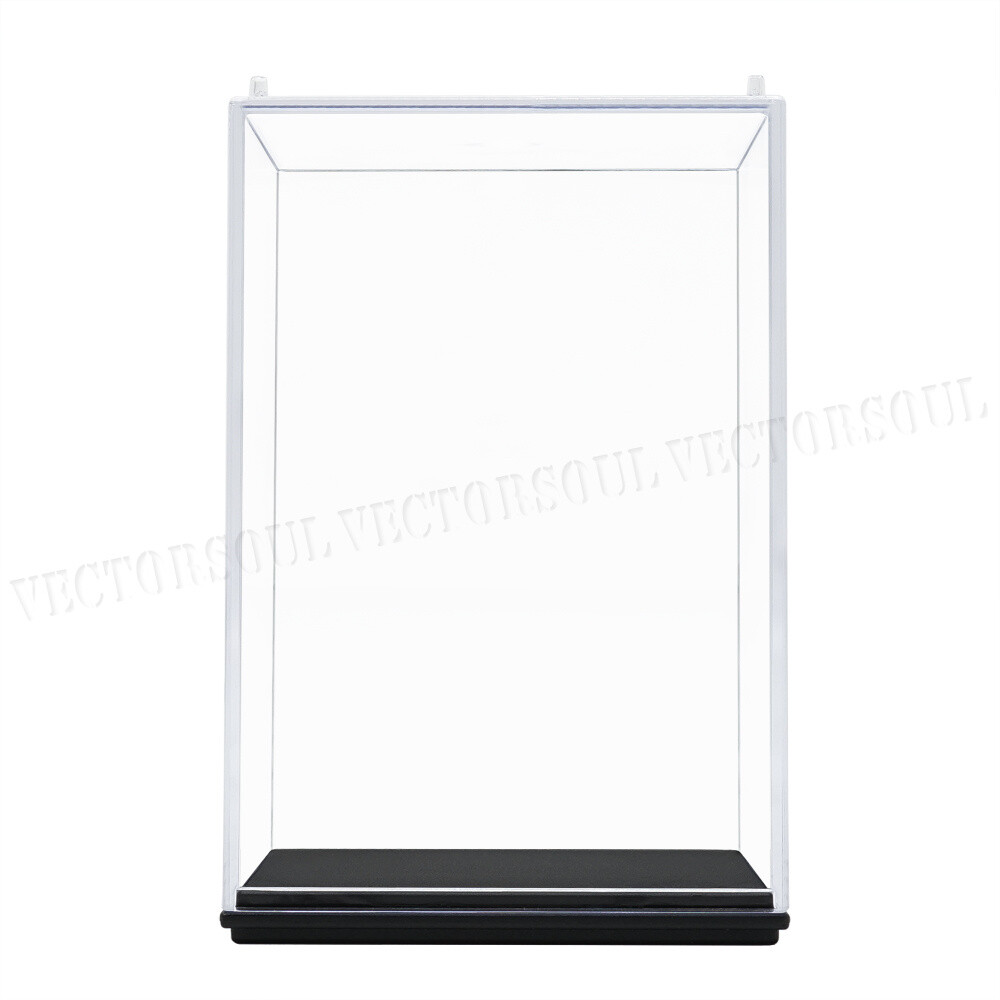 US Clear Acrylic Perspex Display Box Case 3.9" H Plastic Base Protection Figures