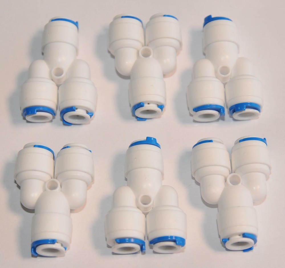 ¼” 3 TREE WAY UNION TEE TUBE QUICK PUSH CONNECT RO REVERSE OSMOSIS WATER FILTER