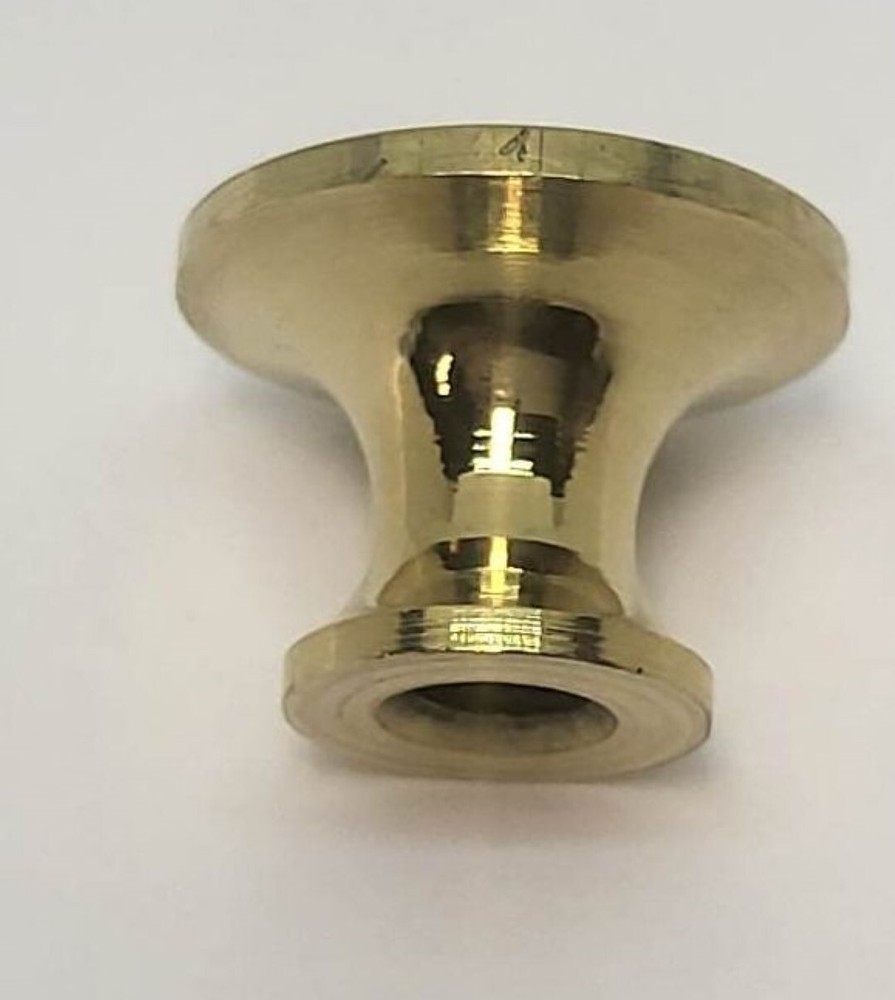 5/8" Polished Turned Solid Brass BOOKCASE Knob desk small cabinet drawer pull