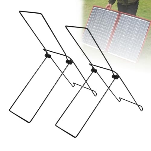 2 Pack Solar Panel Stand, Folding Solar Panel Stand, No Fixed Installation