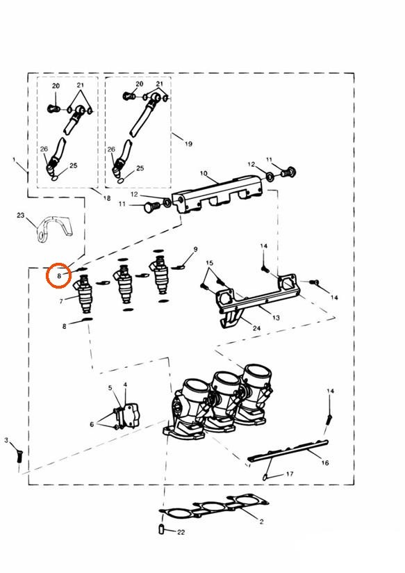 Triumph T1245016 - Upper Fuel Injector O-Ring