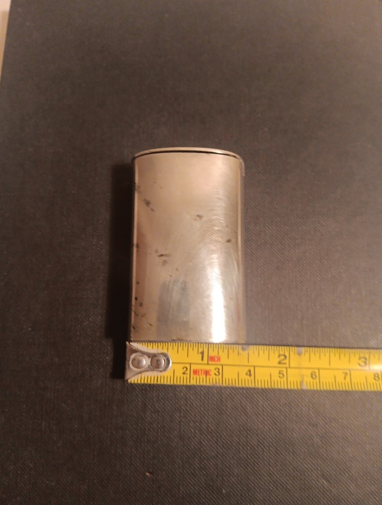 Large Oval Antique Solid Nickle Vesta Match Case D&J IPROVED