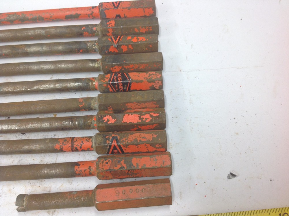 (10) Orange 5/8" x 11 Thread Concrete Masonry Core Drill Bit USED