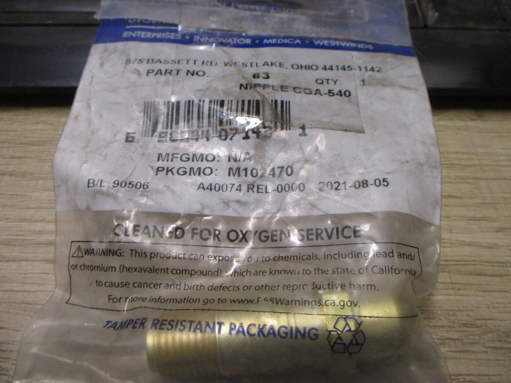 Western Enterprises 63 Oxygen Nipple