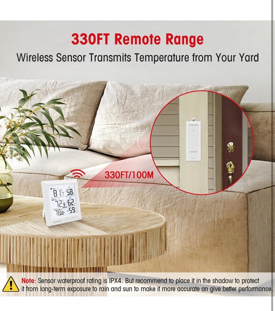 Conglow Multizone Wireless Thermometer With Digital Display