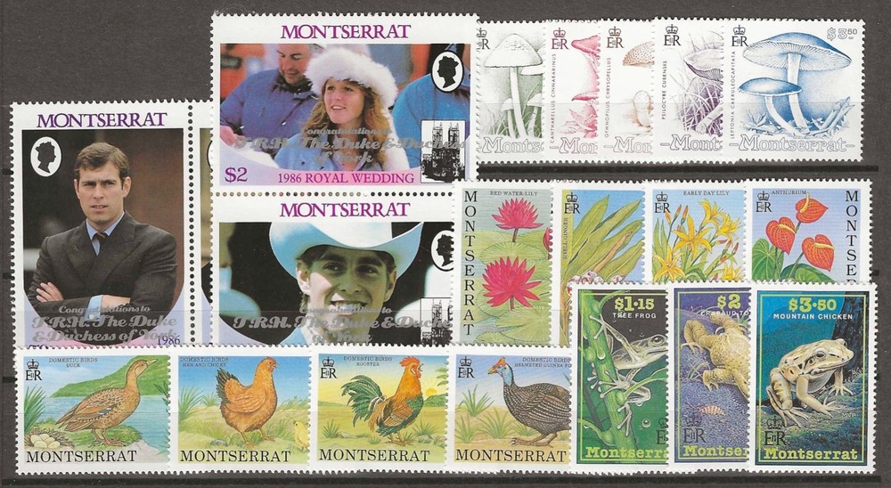 MONTSERRAT 1986/91 "Commemoratives" MNH