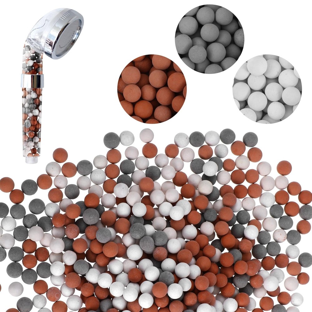 HekouJiub 3 Packs Shower Envy Refills，Mineral orange, white and gray