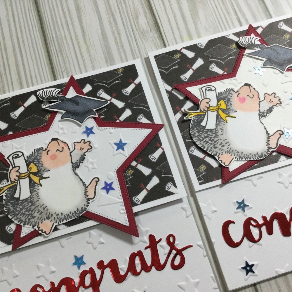 2 Handmade Graduation Cards As Shown