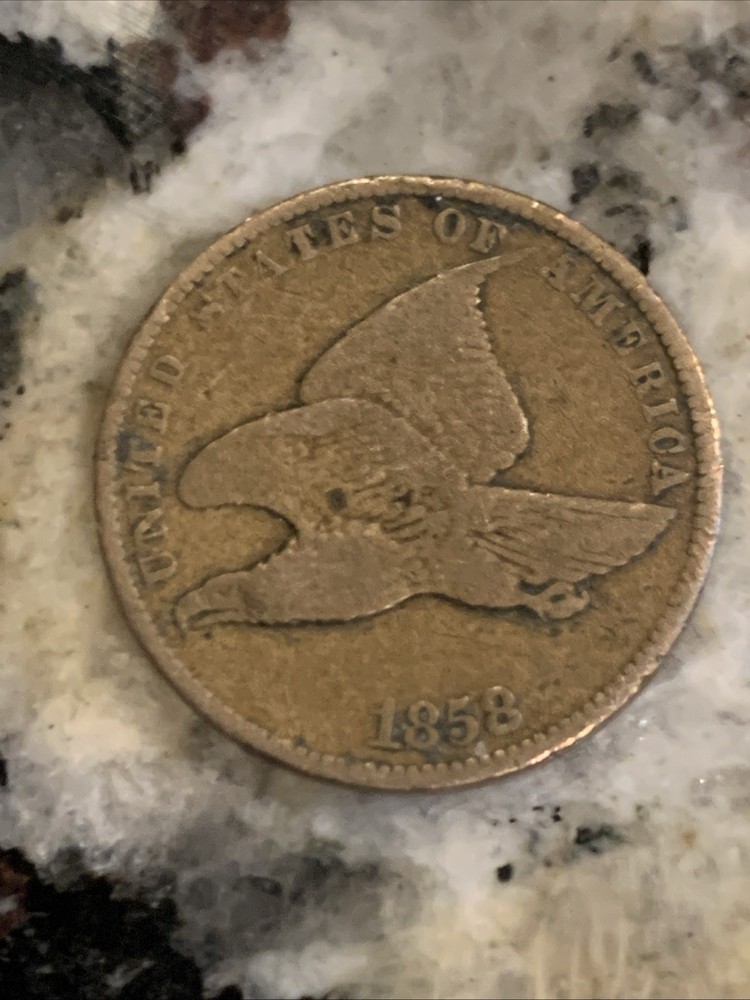 1858 Flying Eagle One Cent VG
