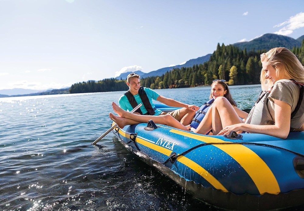 INTEX Challenger Inflatable Boat Set w/Oars & Pump