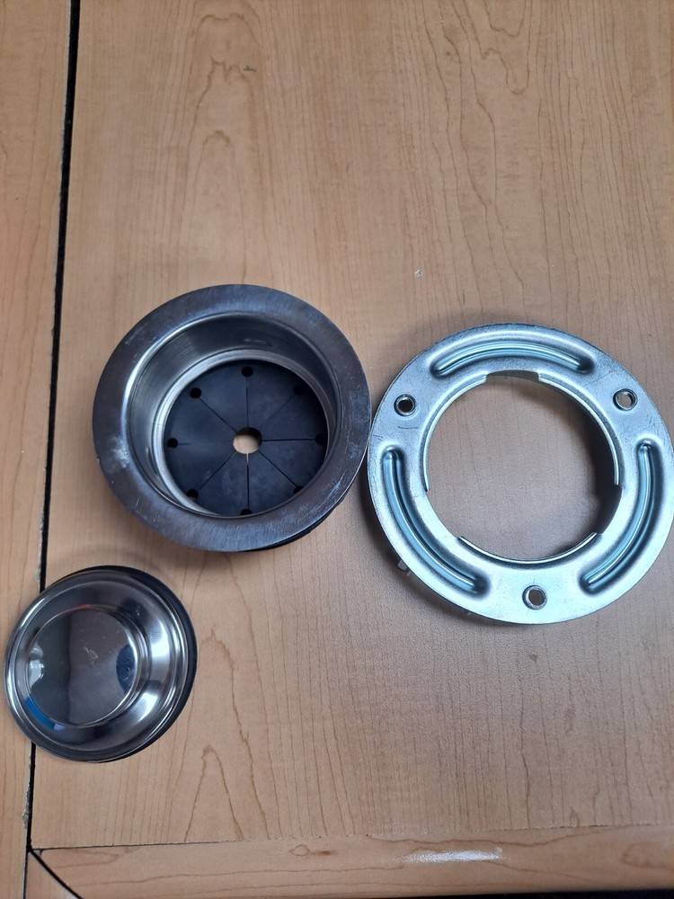 Sink Flange for Garbage Disposal w/ Stopper, Brushed Stainless Steel