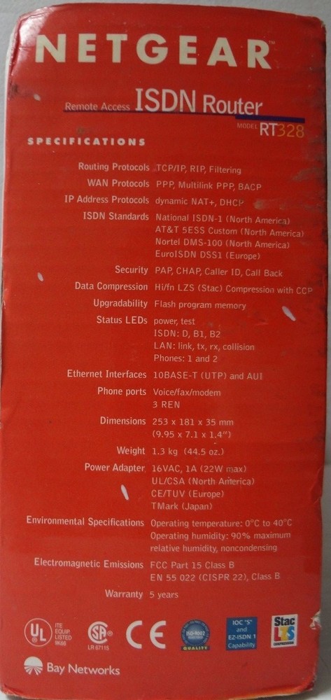 Netgear Remote Access ISDN Router RT-328 -28