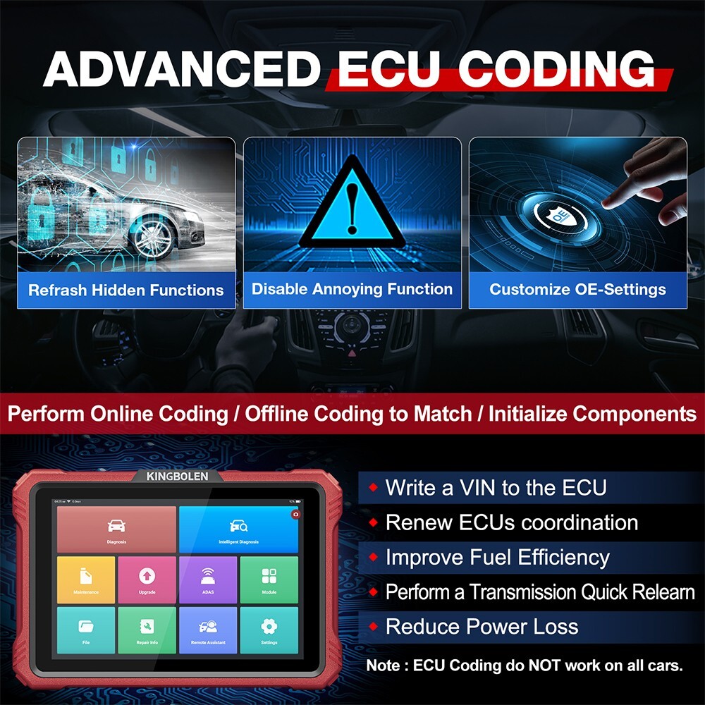 2025 Kingbolen K10 PRO Car Full System Diagnostic Tools Key ECU Coding Scanner