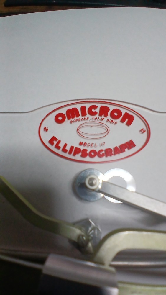 Vintage Omicron Ellipsograph Model 17, a drafting tool. With box and manuals.