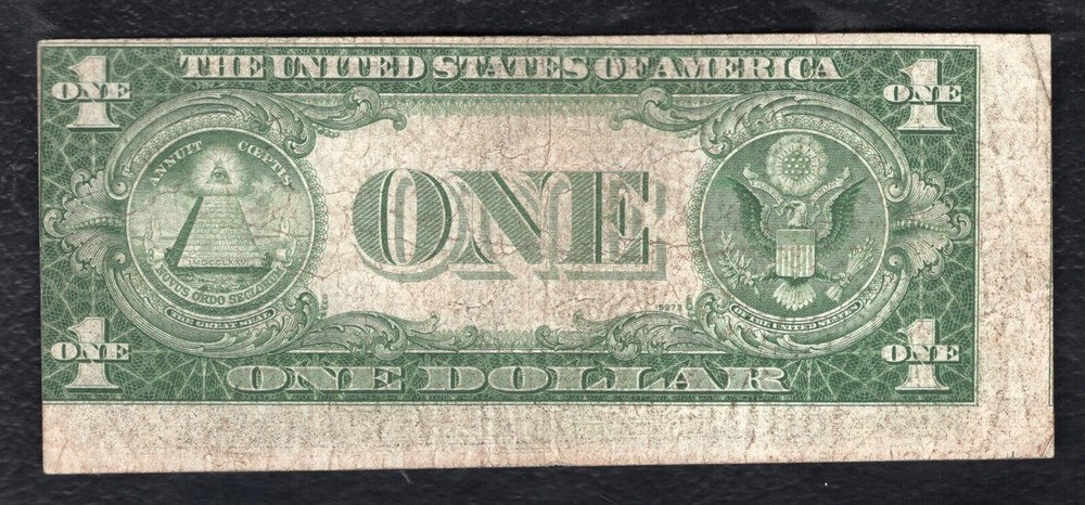 1935-D $1 ONE DOLLAR SILVER CERTIFICATE “MISALIGNMENT ERROR” VERY FINE